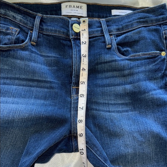 Frame Le Garçon Comfort Stretch Denim Jeans Mid Rise Boyfriend Ankle Sz 26 - Picture 6 of 12